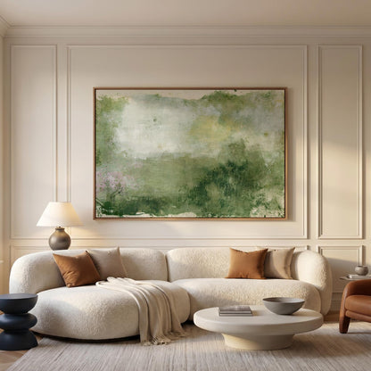 Abstract Green Landscape Canvas Wall Art