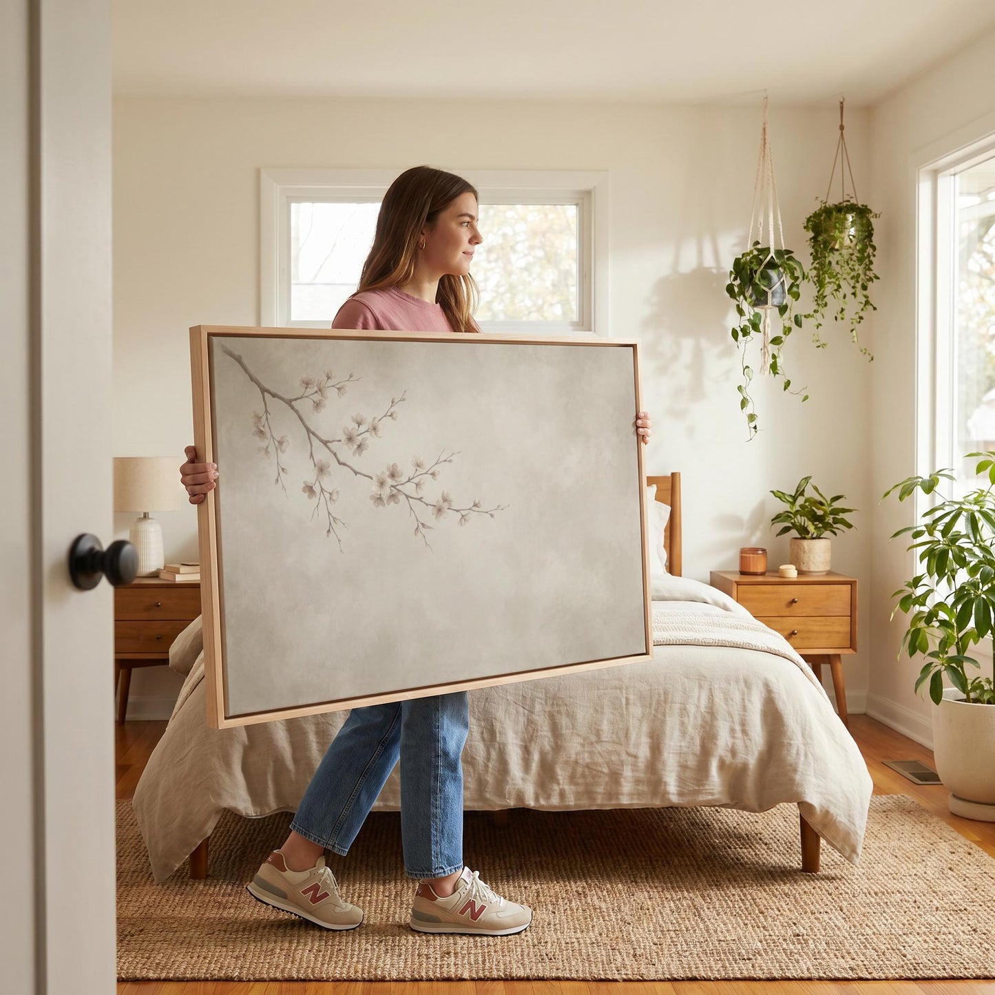Cherry Blossom Branch Canvas Wall Art
