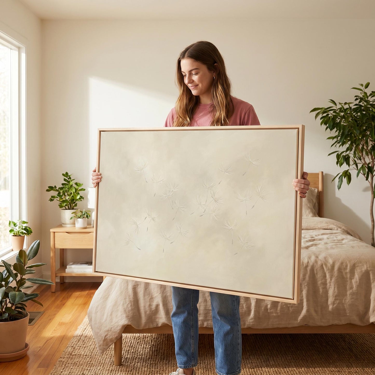 Dandelion Seeds Canvas Wall Art