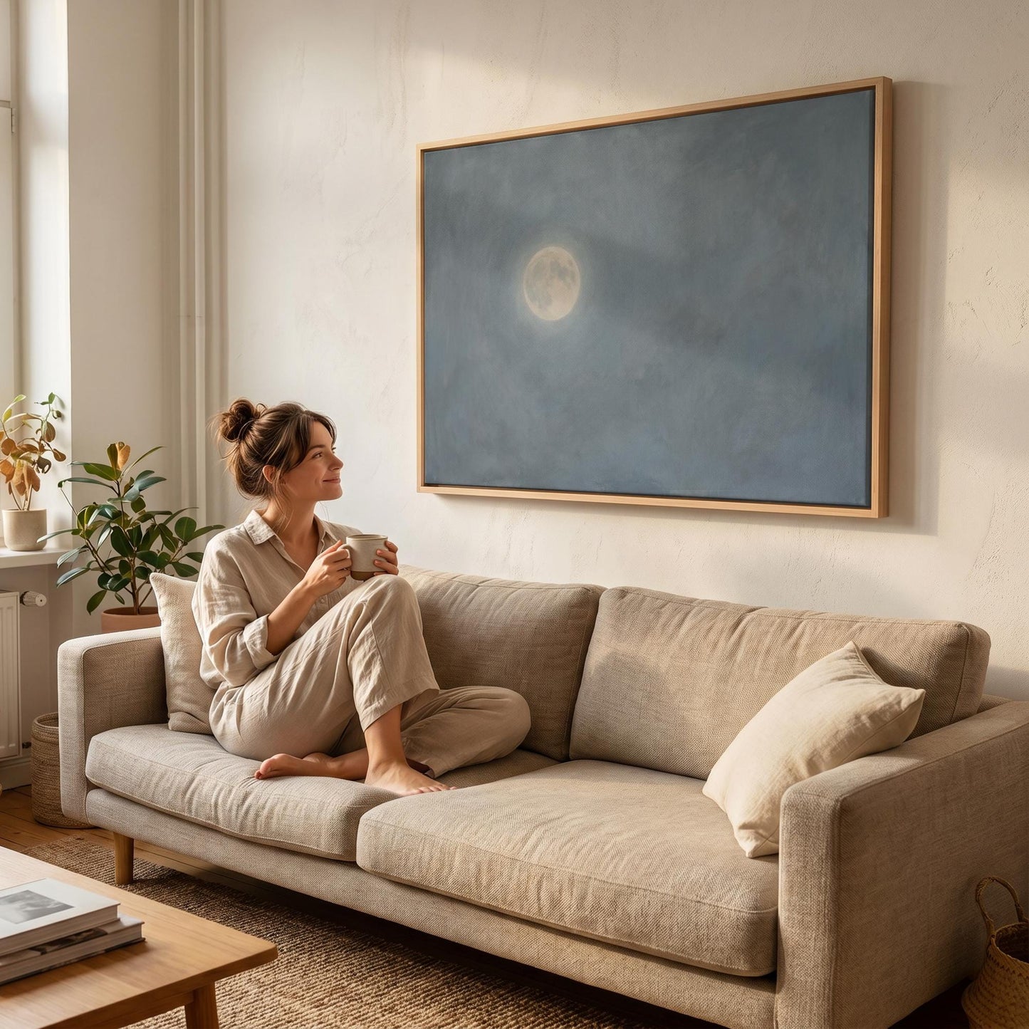 Full Moon Canvas Wall Art