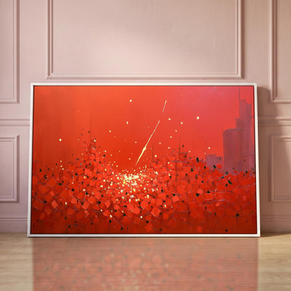 Red Abstract Canvas Wall Art