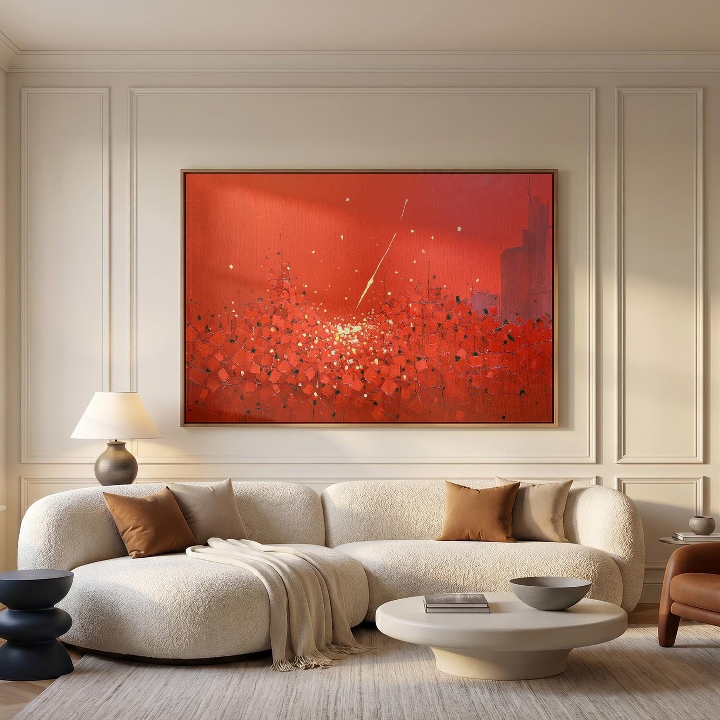 Red Abstract Canvas Wall Art