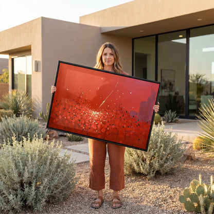 Red Abstract Canvas Wall Art
