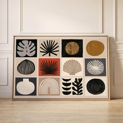 Botanical Grid Canvas Wall Art