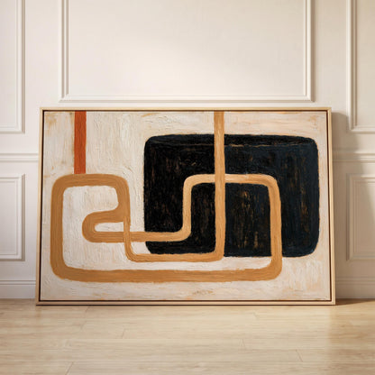 Abstract Geometric Lines Canvas Wall Art