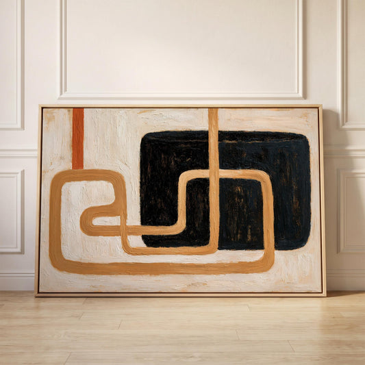 Abstract Geometric Lines Canvas Wall Art