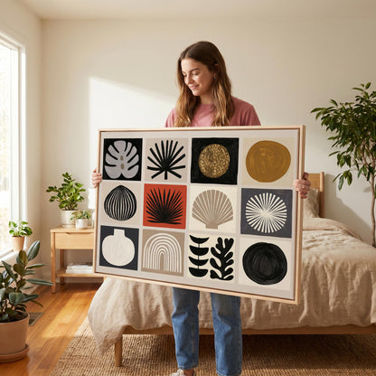 Botanical Grid Canvas Wall Art