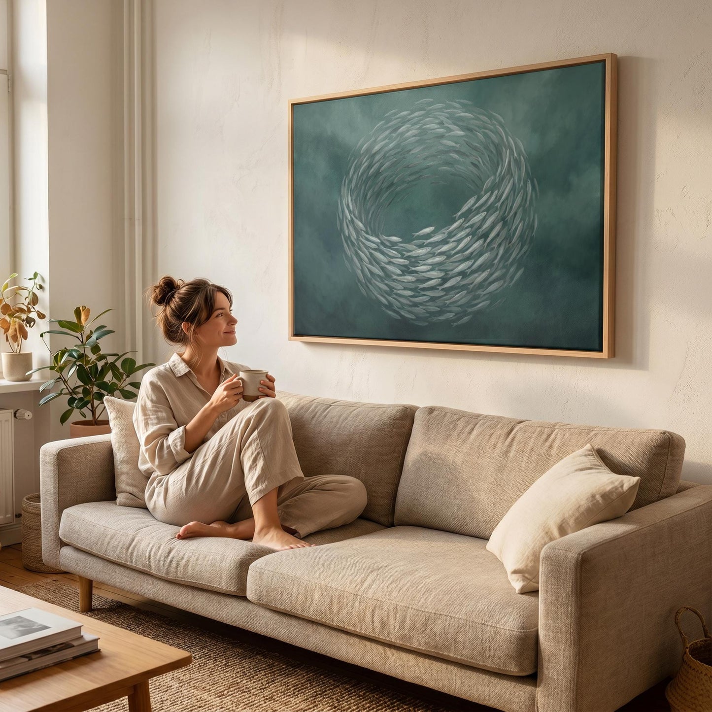 School of Fish Canvas Wall Art