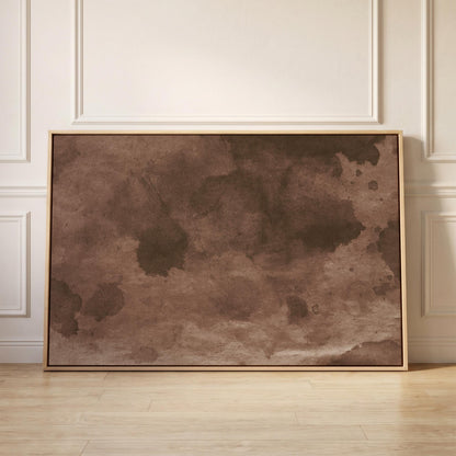 Brown Abstract Watercolor Canvas Wall Art
