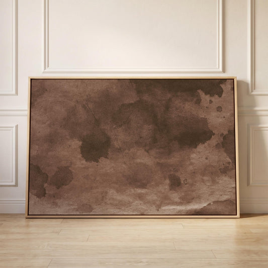 Brown Abstract Watercolor Canvas Wall Art