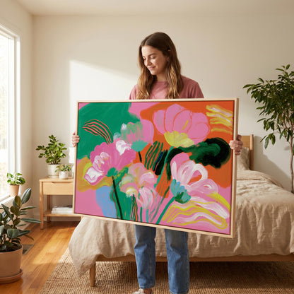 Abstract Floral Canvas Wall Art