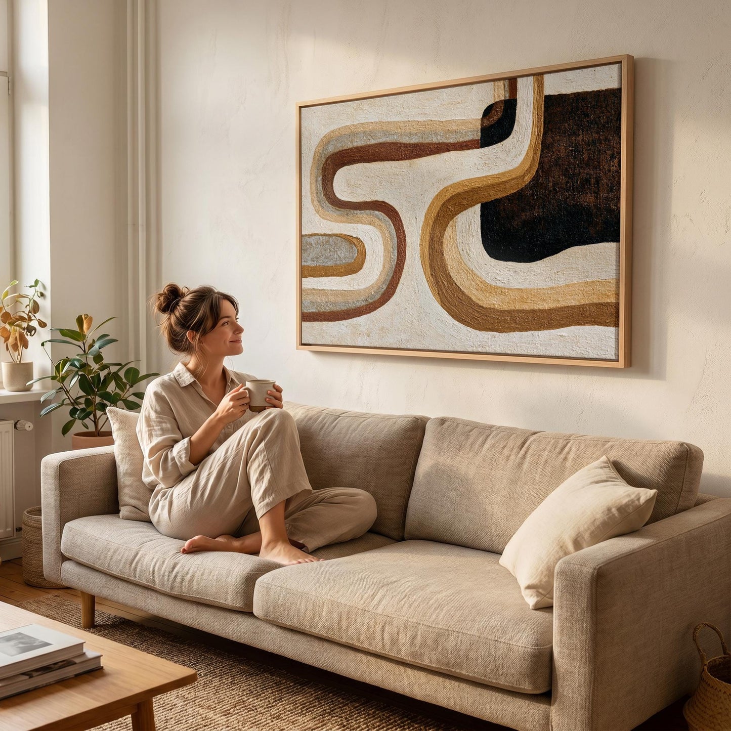 Abstract Swirl Canvas Wall Art