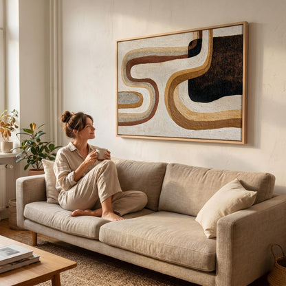 Abstract Swirl Canvas Wall Art