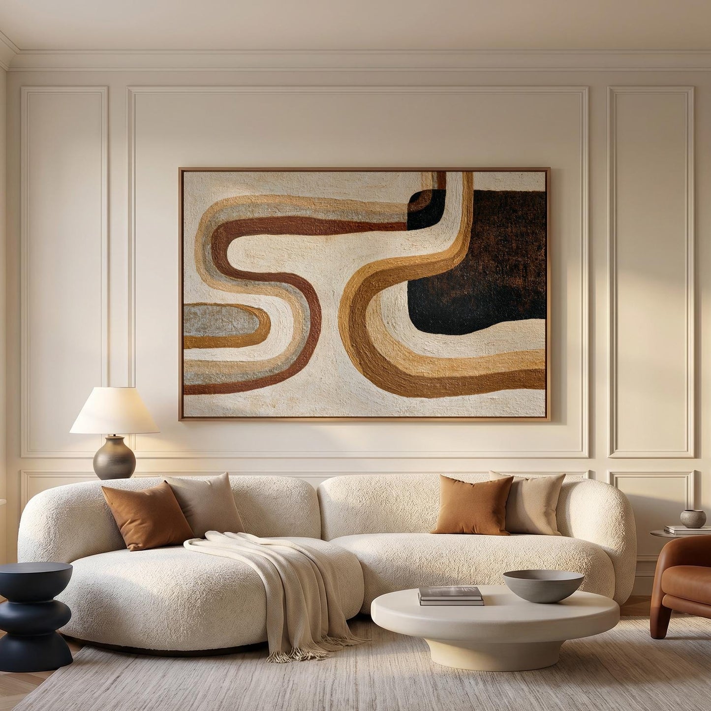 Abstract Swirl Canvas Wall Art