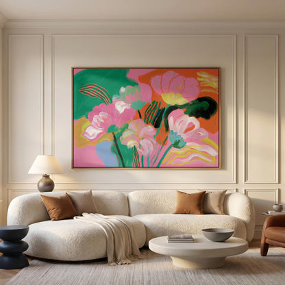 Abstract Floral Canvas Wall Art