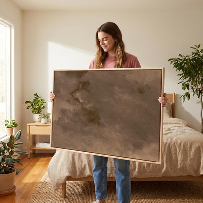 Brown Abstract Cloud Canvas Wall Art