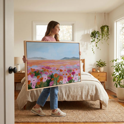 Poppy Field Canvas Wall Art