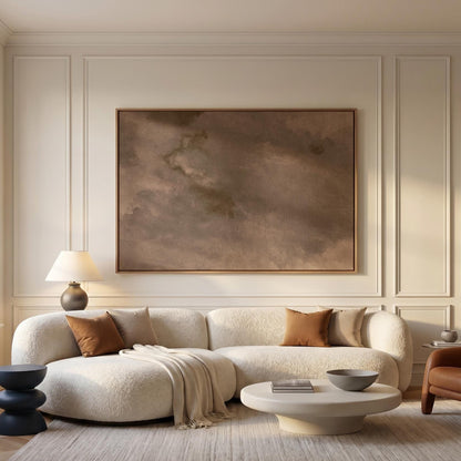 Brown Abstract Cloud Canvas Wall Art