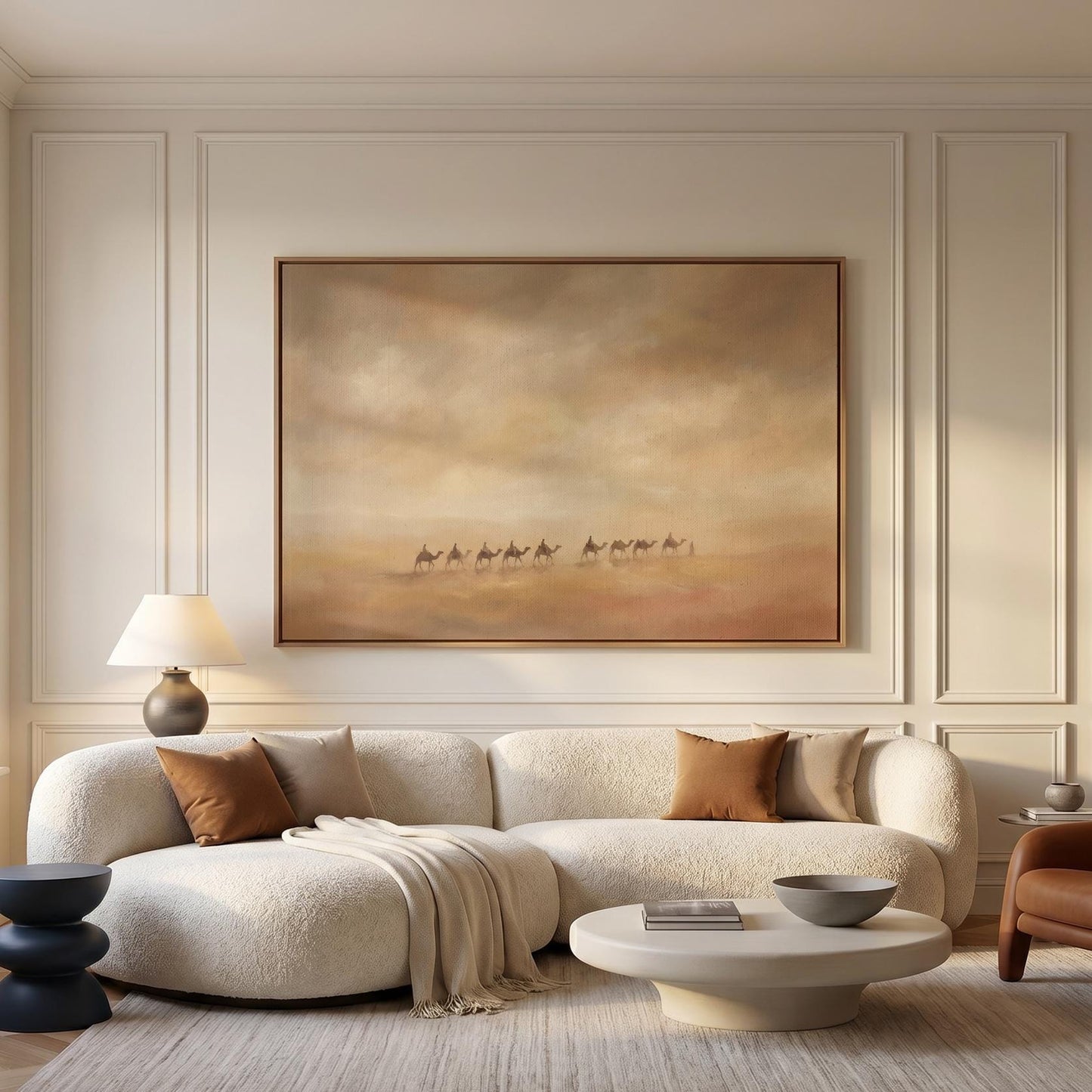 Desert Camel Caravan Canvas Wall Art