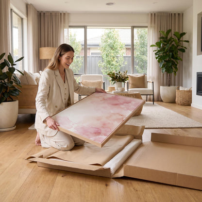 Pink Watercolor Abstract Canvas Wall Art
