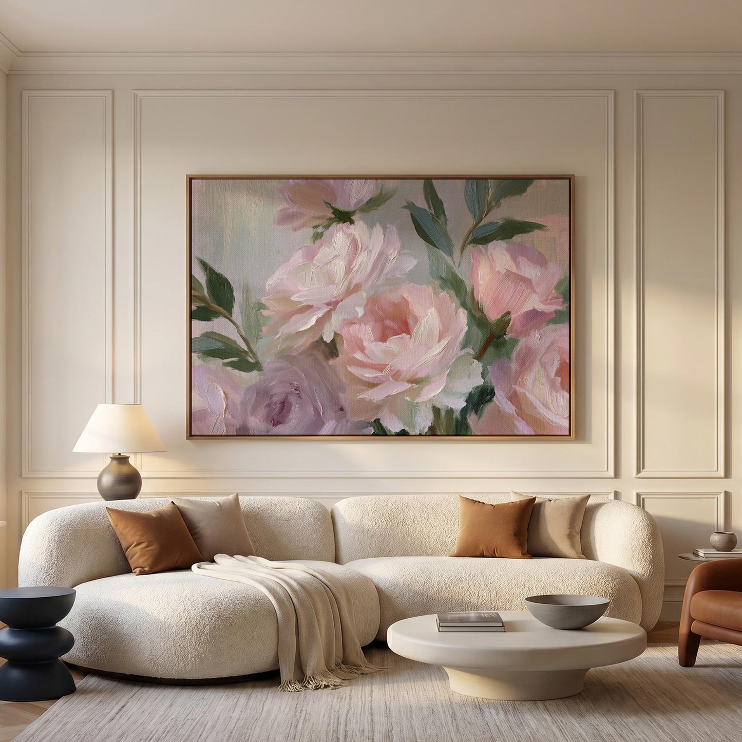 Peony Roses Canvas Wall Art