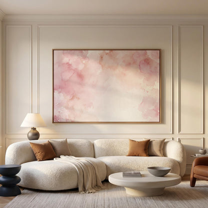 Pink Watercolor Abstract Canvas Wall Art