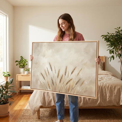 Wheat Stalks Canvas Wall Art