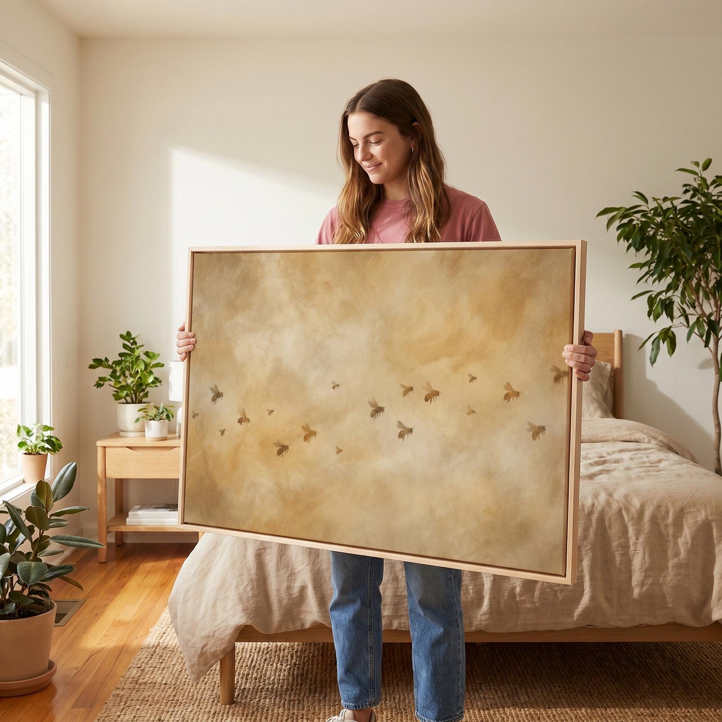 Bee Swarm Canvas Wall Art