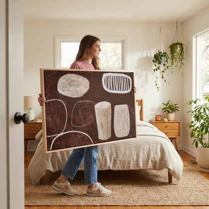 Abstract Organic Shapes Canvas Wall Art