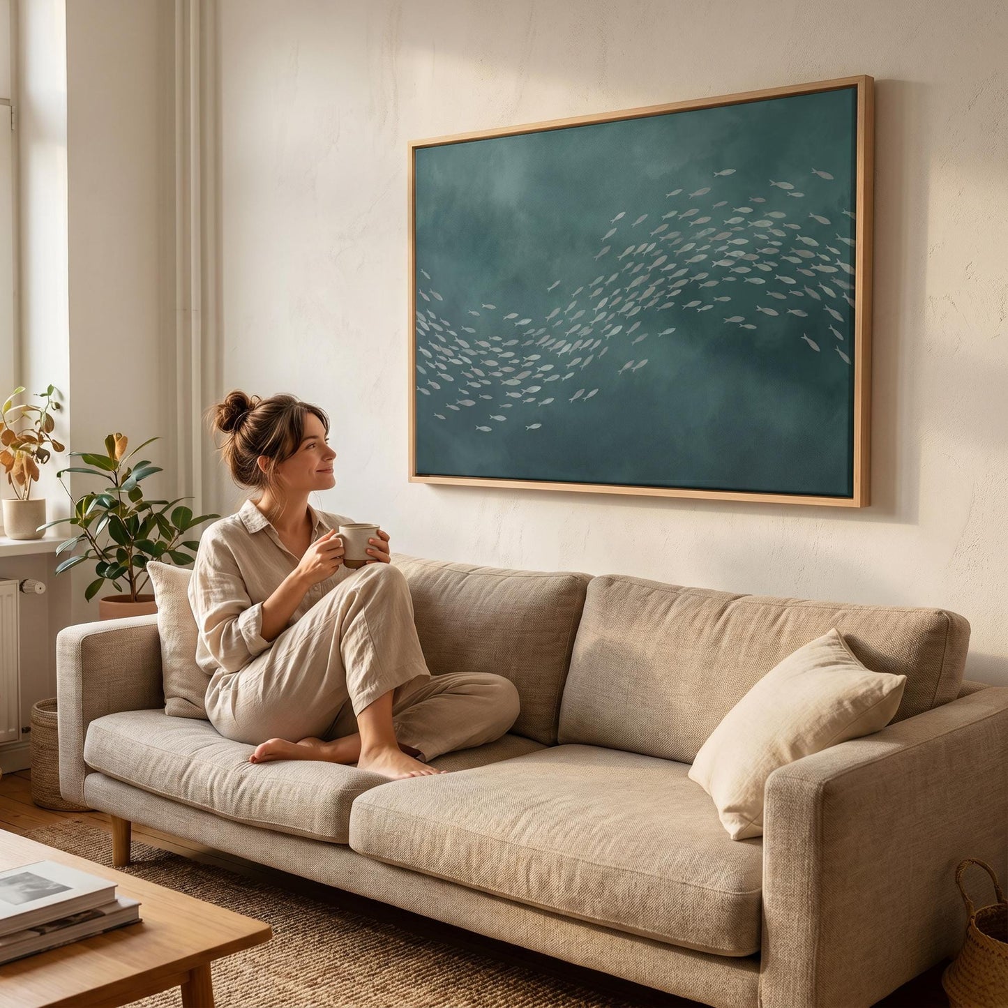 School of Fish Canvas Wall Art