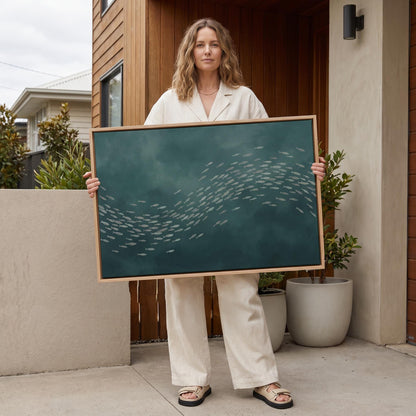 School of Fish Canvas Wall Art