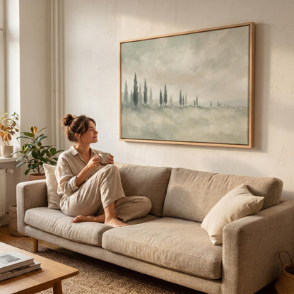 Cypress Tree Landscape Canvas Wall Art