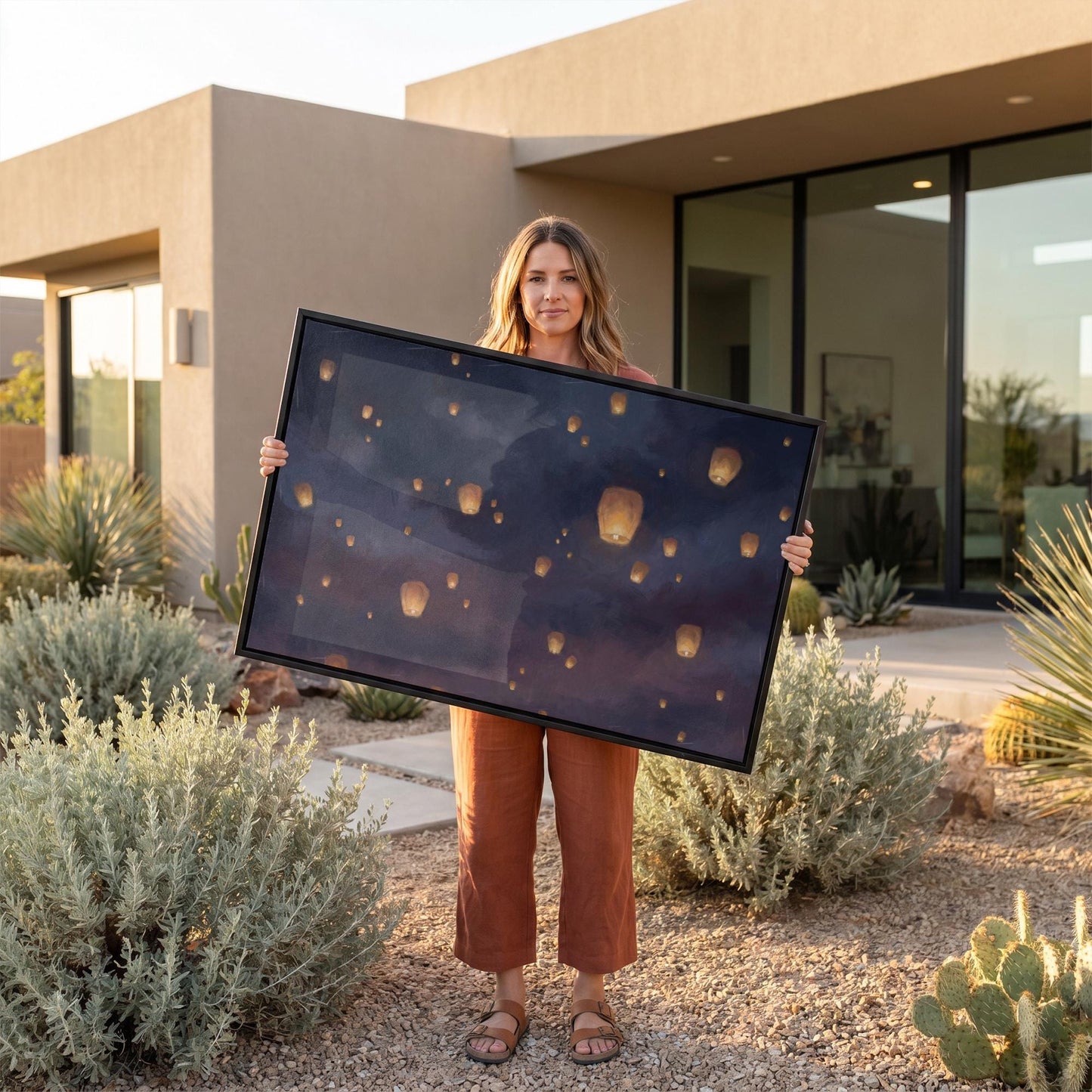 Sky Lanterns Canvas Wall Art