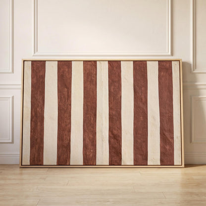Terracotta Stripe Canvas Wall Art