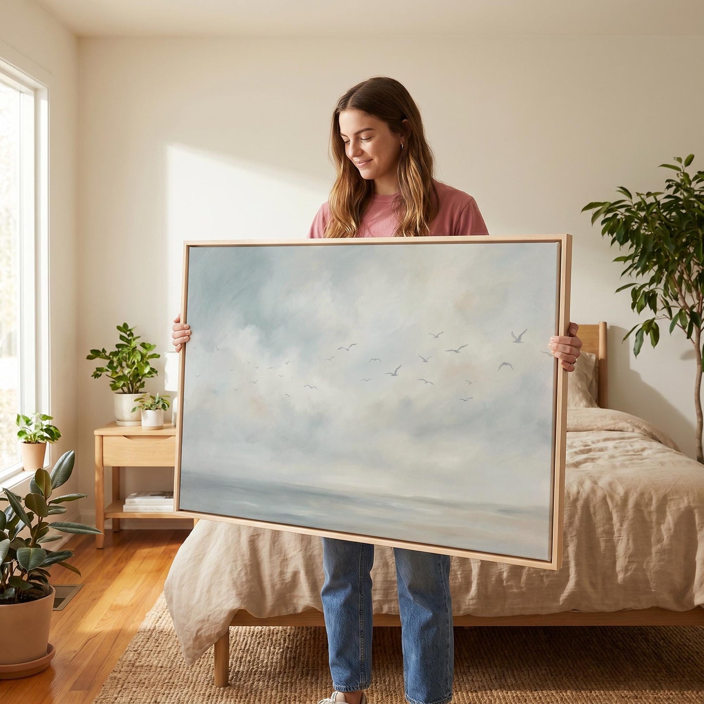 Seascape Birds Canvas Wall Art