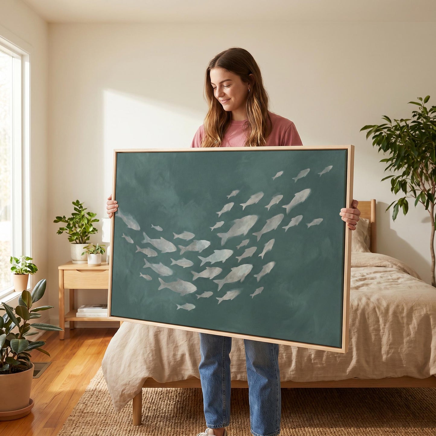 School of Fish Canvas Wall Art