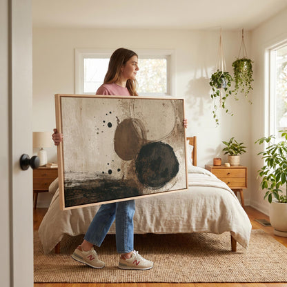 Abstract Circles Canvas Wall Art