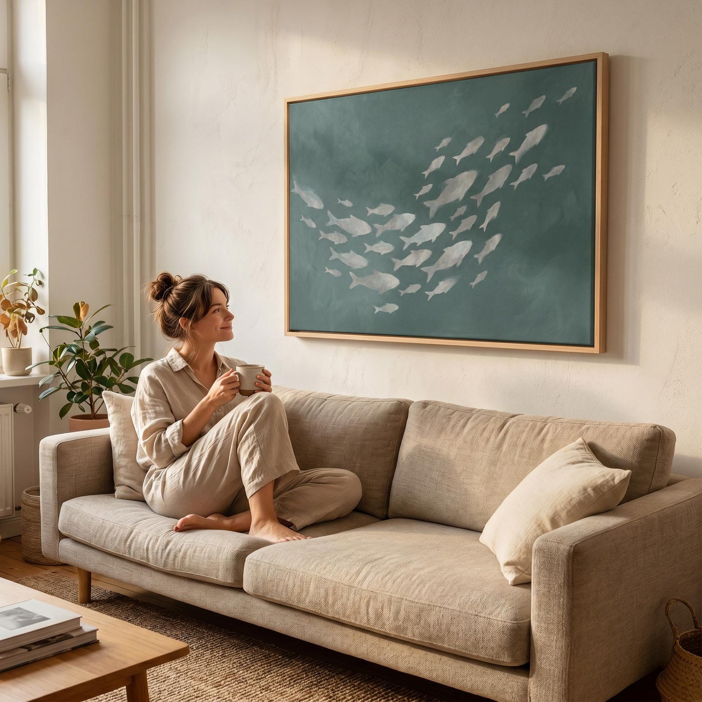 School of Fish Canvas Wall Art