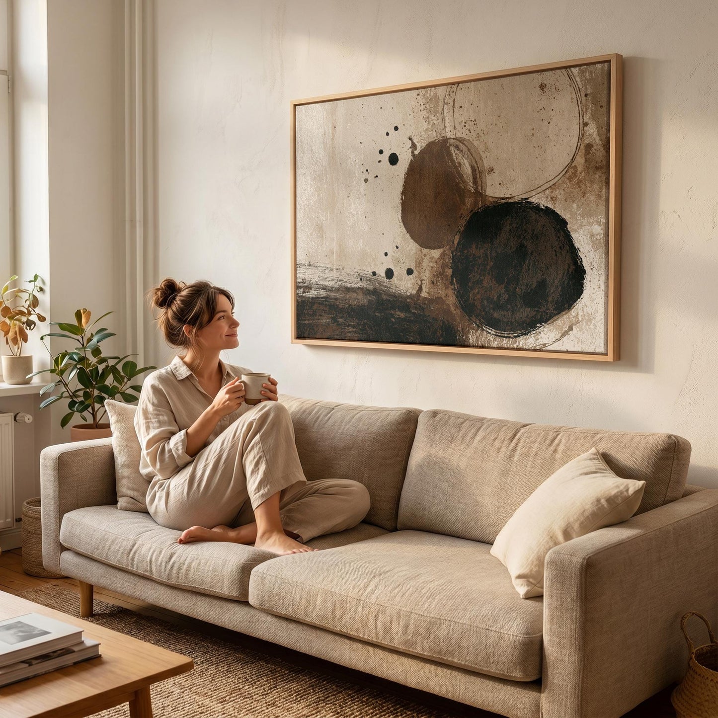 Abstract Circles Canvas Wall Art