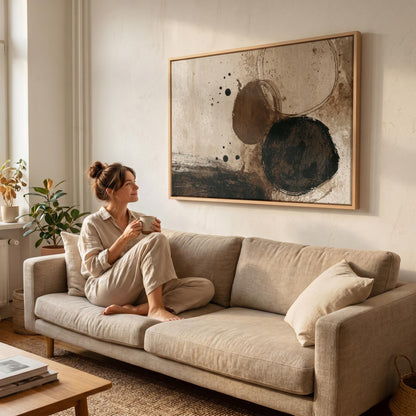 Abstract Circles Canvas Wall Art