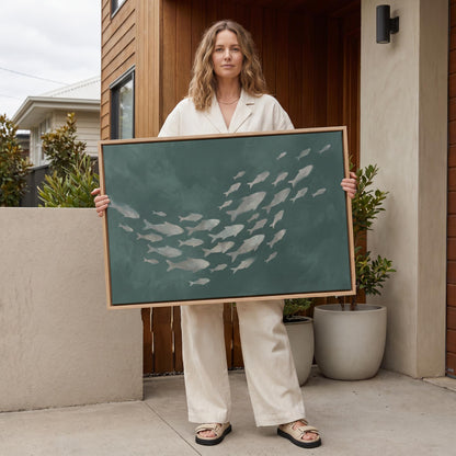 School of Fish Canvas Wall Art