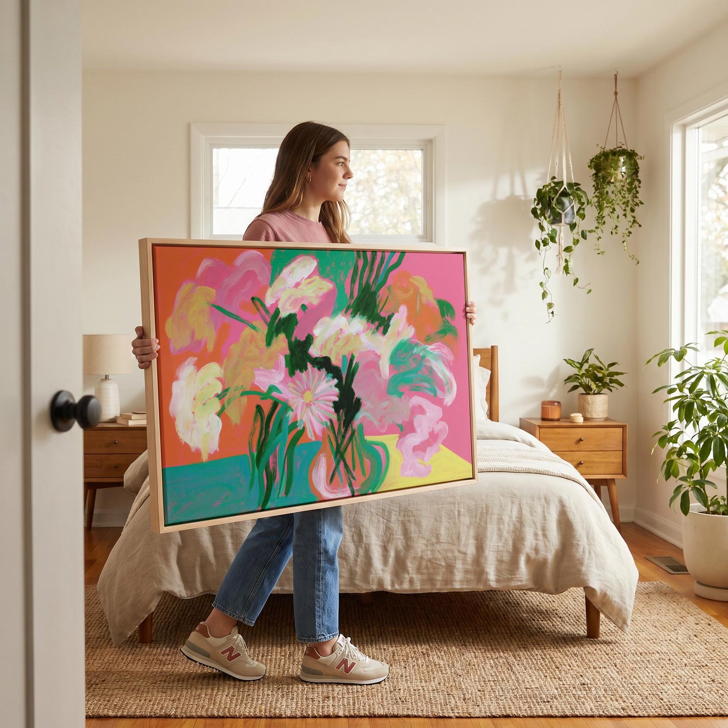 Abstract Floral Canvas Wall Art