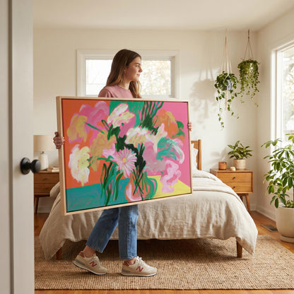 Abstract Floral Canvas Wall Art