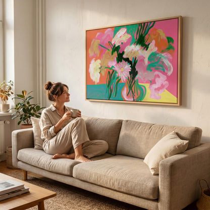 Abstract Floral Canvas Wall Art