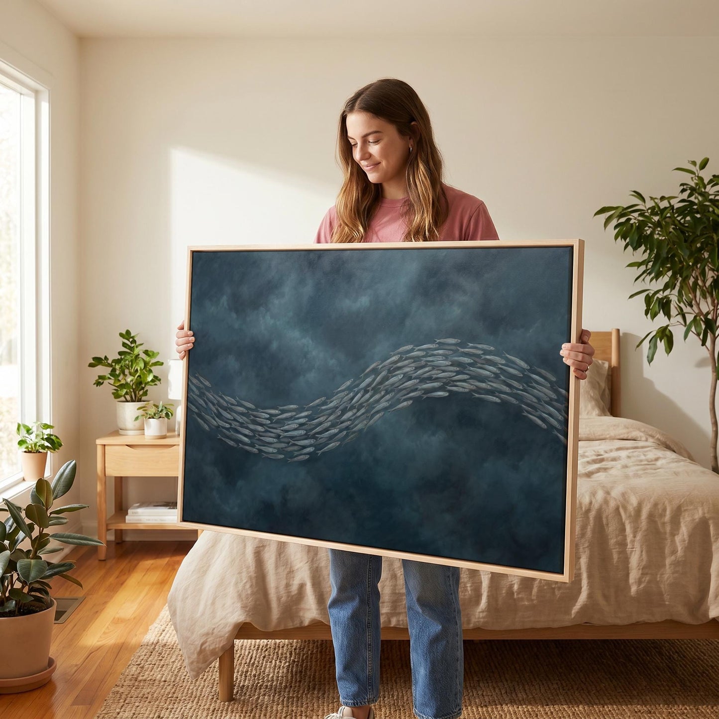 School of Fish Canvas Wall Art
