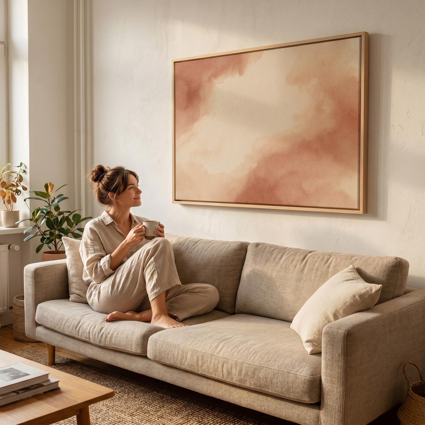 Abstract Watercolor Canvas Wall Art