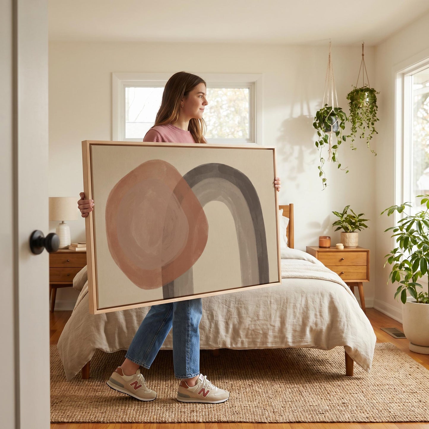 Abstract Circle Arch Canvas Wall Art
