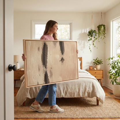 Abstract Brushstroke Canvas Wall Art