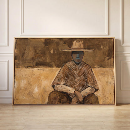 Seated Figure Canvas Wall Art