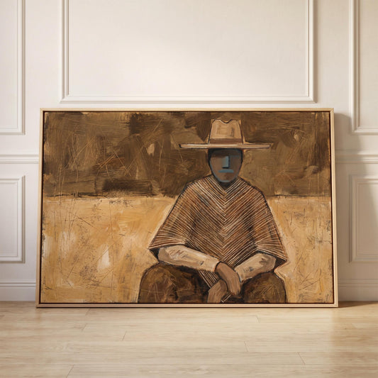 Seated Figure Canvas Wall Art